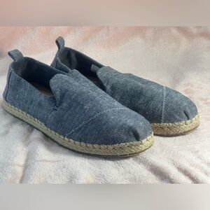Toms Blue Loafers Espadrille Slip-Ons
